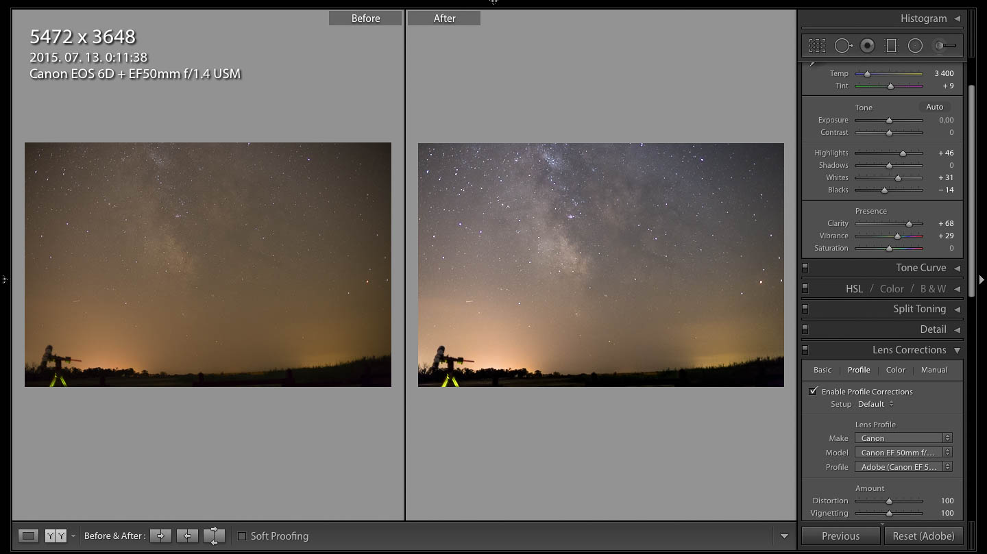 lightroom develop panel képek állítása - Tiszta Ég, Tiszta Föld