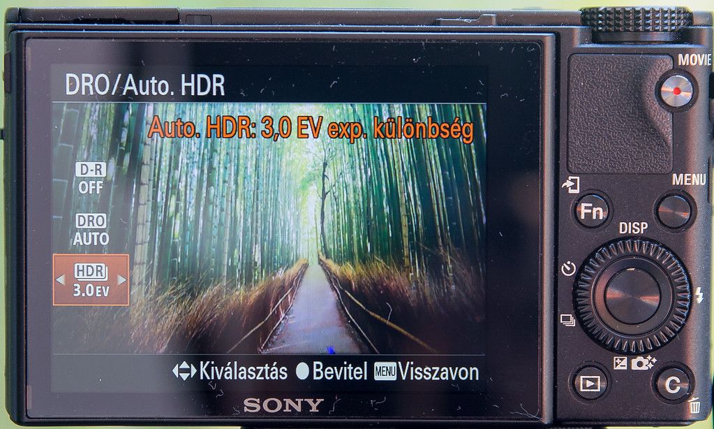 Sony RX100 HDR mód beállítás