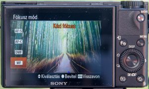 Sony RX100 manuális fókuszálás