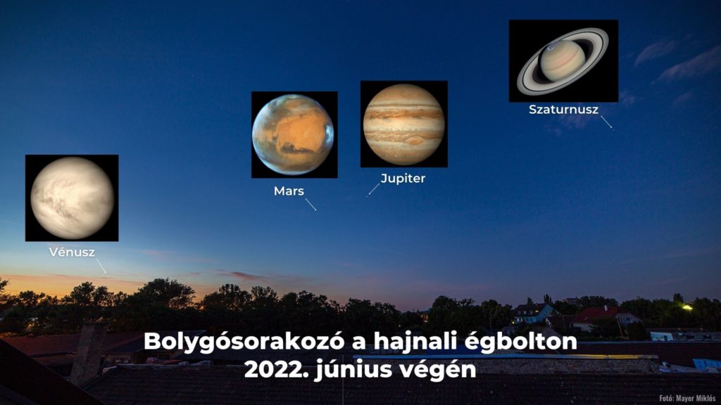 bolygók együttállása fotózás 2022 június hajnalban