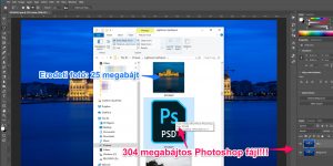 Nagy Photoshop PSD fájlméret