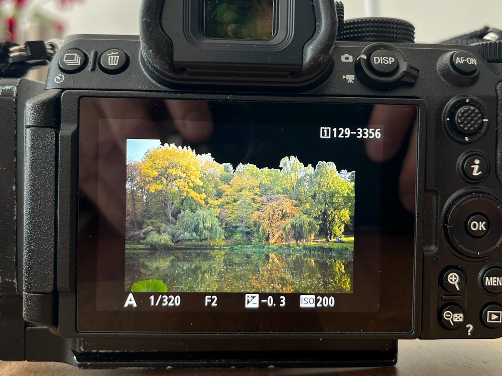 Nikon Z fényképezőgépek kiégett csúcsfények mutatása