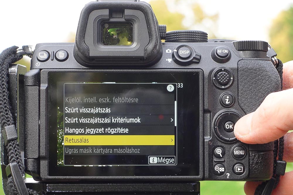 Nikon Z5 II Raw fotó konvertálása vázon belül