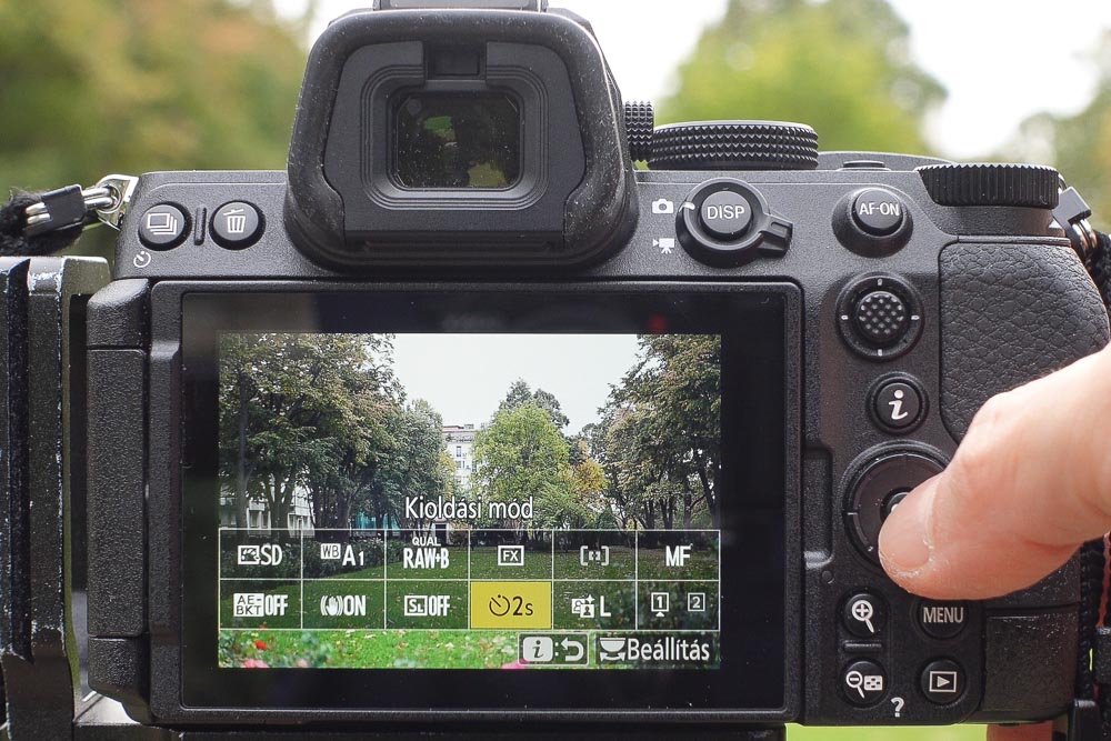 Nikon Z i Menü, gyorsmenü