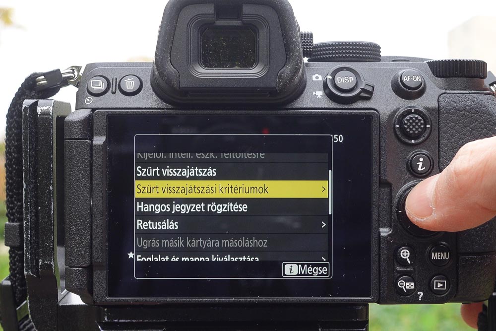 szűrt visszajátszás fotók Nikon Z5 II